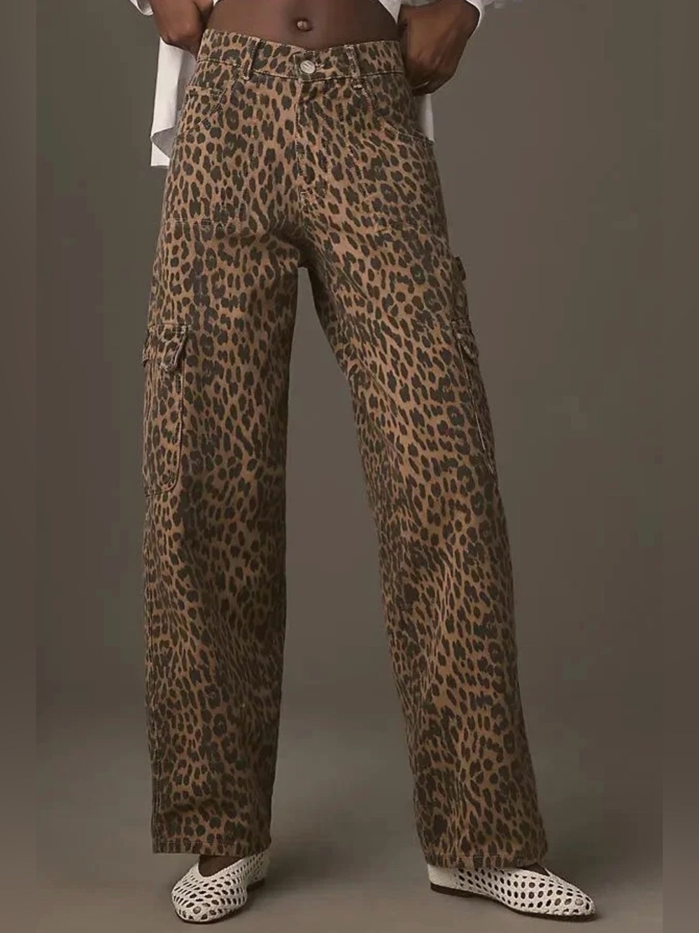 Damson Madder X Anthropologie Dion Carpenter Jeans UK 10 (US 6) Leopard Print